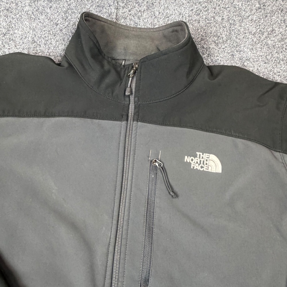 The North Face Apex Bionic Mens XL Grey Black Softshell Windbreaker Jacket - Picture 3 of 10